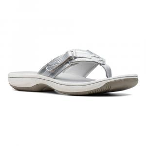 Женские шлепанцы Clarks Breeze Sea Cloudstepper, цвет Silver