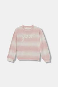 Детский свитер с добавлением шерсти Guess, розовый