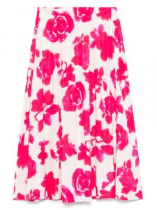 Luisa Cerano юбка миди с цветочным принтом, розовый