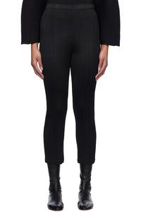 Ежемесячные цвета январьские брюки Pleats Please Issey Miyake, черный