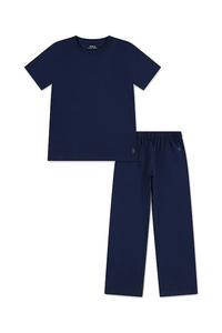 Детская хлопковая пижама Polo Ralph Lauren, темно-синий