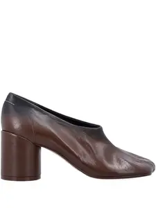 Туфли-лодочки на анатомическом каблуке из кожи, высота каблука 70 мм MM6 Maison Margiela, коричневый