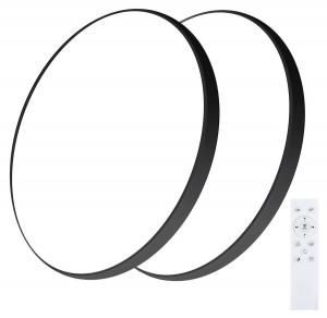 Светодиодный потолочный светильник Oraymin CE1533B 2er-Set, черный - пластик - полираттан - 31 x 6 x 31 см