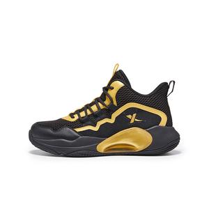 Кроссовки баскетбольные Support Mid top детские XTEP, черный/золотой