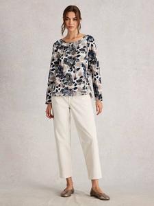 Футболка с длинным рукавом Weaver White Stuff, Natural/Multi