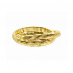 Двухслойный браслет-цепочка Omega с покрытием из 14-каратного золота Adornia, золотой