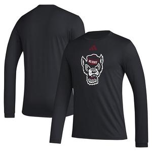 Мужская футболка с длинным рукавом adidas black nc state wolfpack primary locker logo pre-game Unbranded