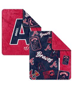 Плед Dream Weave с символикой команды Atlanta Braves, размер 50 x 60 дюймов Logo Brands, Navy