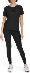 Женская футболка с короткими рукавами и монохромным логотипом Tommy Hilfiger, Black