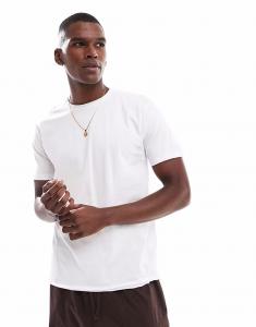 Brave Soul - Футболка с короткими рукавами белого цвета с необработанными краями