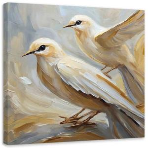 Картина арт-принт KUNSTLOFT Pair of Ivory Doves, бежевый