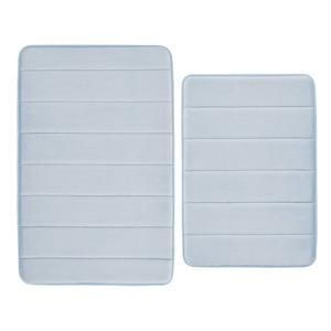 По-настоящему мягкая твердая пена с эффектом памяти 17x24 и 20x30, набор ковриков для ванной из 2 предметов Truly Soft, синий