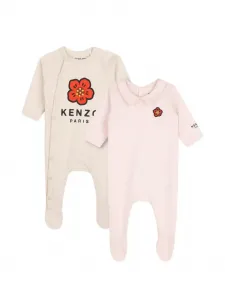 Пижама с цветочными аппликациями (набор из двух) Kenzo Kids, розовый
