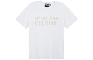 Футболка с принтом логотипа VERSACE JEANS COUTURE, белый