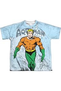 Футболка с коротким рукавом для подростков DC Comics Classic Aquaman Gildan, белый