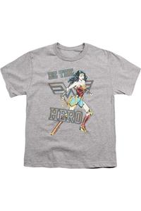 Футболка с коротким рукавом для детей "Wonder Woman 84: Будь героем" Gildan, Athletic Heather