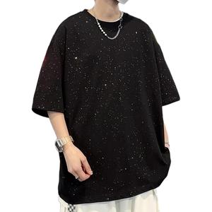 ZIAREL Футболка Unisex Black Crew Neck Moderate Heavyweight