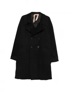 Двубортное тканое пальто Nº21, черный