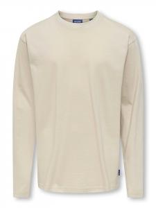 Only&Sons Футболка с длинными рукавами "Фред" бежевого цвета