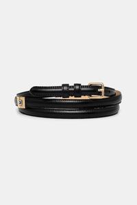 Кожаный ремень Guess, черный