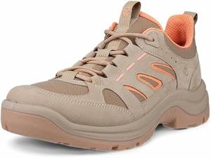 Женские кроссовки ECCO Offroad на шнуровке, Nude Nubuck/Nude/Coral