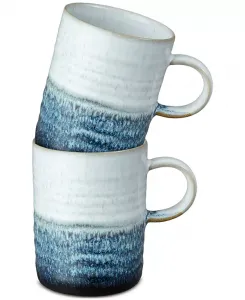 Кружки с ребристым узором, набор из 2 штук Denby, blue