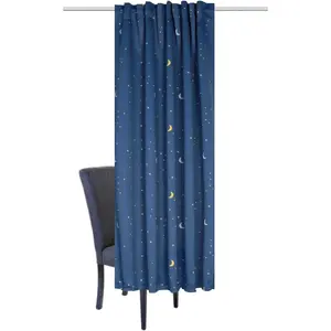 Штора NIKOLA с многофункциональной лентой, 1 шт., размер ВxШ: 175x140 Vision S, темно-синий