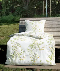 Комплект постельного белья Janine Design Mako-Soft Seersucker TANGO 20101, цвет "Минеральный желтый", размер 135x200 + 80x80 см Original Janine