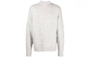 Высокий воротник вязаный джемпер REPRESENT, светло-серый