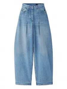 Джинсы Le De-Nîmes Ovalo со складками JACQUEMUS, синий