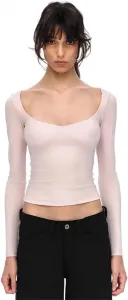 Женская футболка с V-образным вырезом и длинными рукавами