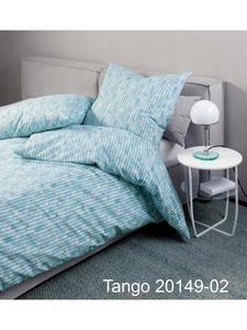 Janine Хлопковое постельное белье Tango серебристо-синего цвета