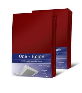 Комплект из 2 натяжных простыней 90-100х200 см, зимних пушистых флисовых простыней бордового цвета One-Home