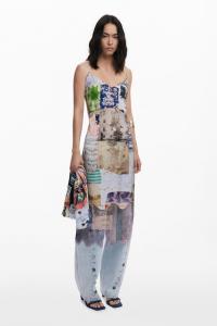 Женское платье-коллаж 2 в 1 Desigual, Light beige