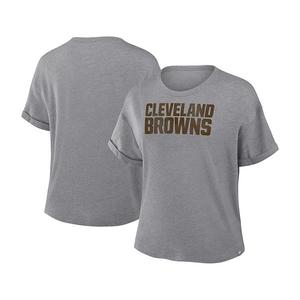 Женская футболка cleveland browns трикотаж heather gray Fanatics