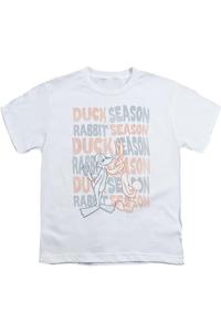 Футболка с коротким рукавом для детей Duck Season Rabbit Season Looney Tunes Gildan, белый