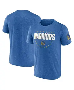 Мужская футболка для тренировок Golden State Warriors Heather Royal Block Performance Logo Athletic