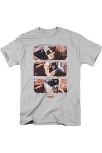 Футболка/футболка для взрослых Batman Arkham City All In с коротким рукавом Gildan, серебряный