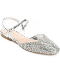Женские балетки Nysha со стразами Journee Collection, серебро