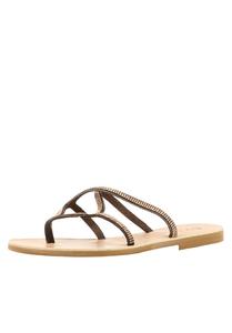 Сандалии с Т-образным ремешком Evita, коричневый