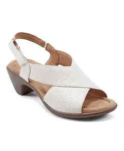 Сандалии Chantal Crisscross на низком каблуке из кожи Easy Spirit, белый