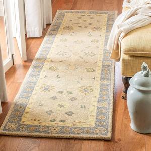 Ковер SAFAVIEH, 69 x 244 см, Anatolia Collection Runner, цвет taupe и grey, ручной работы, традиционный восточный из шерсти, идеален для помещений с высокой проходимостью в гостиной, спальне (AN561A)