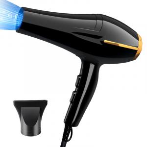 Heart Herb Фен 1000W для дома и салона, высокая мощность обдува, холодный и горячий воздух, синий свет, отрицательные ионы Z 8838