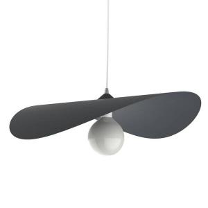 Подвесной светильник Lumicom Piuma, 40x40x40 см, глянцевый черный