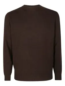 Кашемировый свитер с круглым вырезом Filippo De Laurentiis, коричневый