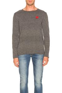 Толстовка с логотипом и эмблемой Comme Des Garcons Play, серый