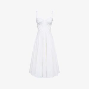 Платье миди House Of Cb Steffani из стрейч-хлопка с корсетом, белый