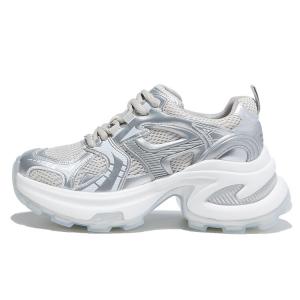 Кроссовки женские толстые низкие Bded, серебряный