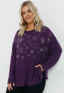 Джемпер Yours Clothing Jumper, Aubergine/Mottled Purple