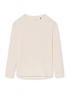 Schiesser Футболка с длинными рукавами Mix & Relax кремового цвета